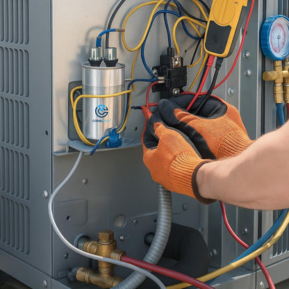 10+5 µF Dual Run Oval HVAC Capacitor – 370/440V AC | CBB65, UL Rated